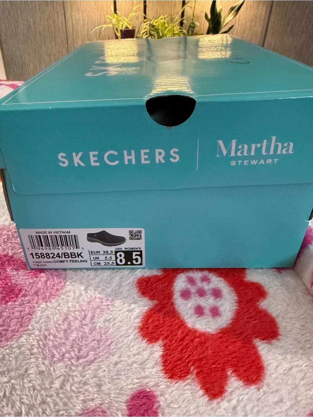 Skechers Black Faux Suede Slip-On Cozy Shoe - Picture 3 of 5